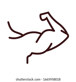strong arm human body part line style icon vector illustration design