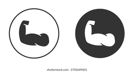 Plantilla de ilustración de diseño de logotipo de brazo fuerte. Estilo sólido