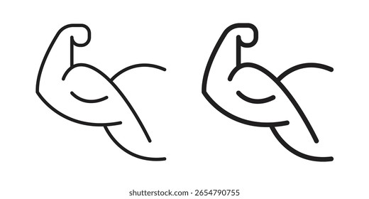 Concepto de símbolo de icono de brazo fuerte. Iconos para Web y móvil.