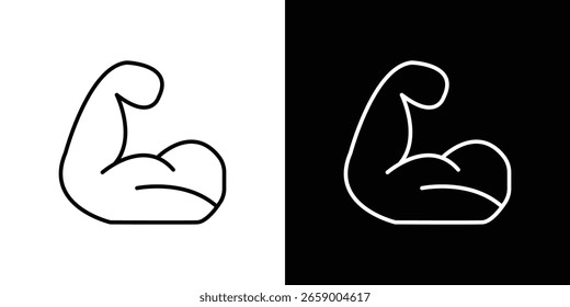 Icono de brazo fuerte en Vector. Logotipo