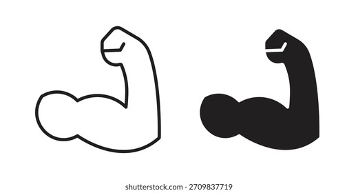 Strong arm icon vector modern flat and stroke designs