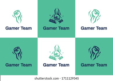 Strong arm minimalistic vector graphics. Perfect for gamer or gym related business.