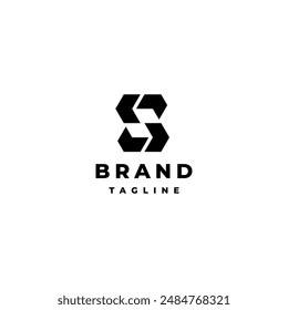 Strong Arrow Letter S Logo Design. Four Arrows Form Letter S Logo Design.