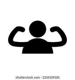 strong avatar simple vector icon