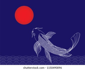 Strong and Beautiful fish jumping for the sun.