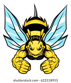 Strong Bee Mascot