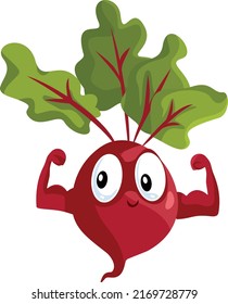 
Ilustración de dibujos animados de vectores de remolacha fuerte

Planta de remolacha adorable con grandes beneficios para la salud como súper alimento
