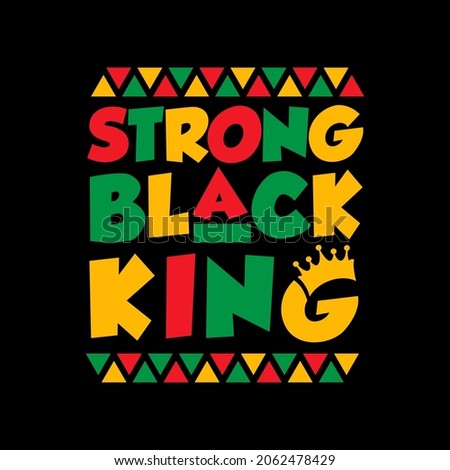 Strong Black King Vector Illustration -  Juneteenth Celebrate Black Freedom. Good for t shirt print, card, poster, mug, and other gift design.