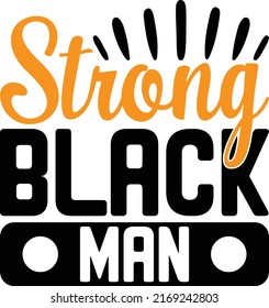 Strong Black Man Design And Vector File