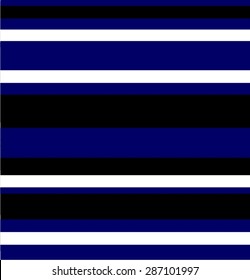 Strong black, navy blue and white  horizontal stripe design with color blocks. Vector illustration.