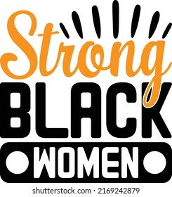 Strong Black Women Design And Vector File svg