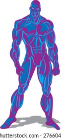Strong blue men