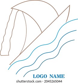 starkes Logo des Schiffes ist gegen die Wellen 