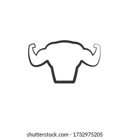 strong body builder vector icon