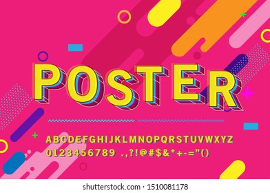 Strong bold 3D font effect, youth typography style, with highlight gradient color and shadow effect.