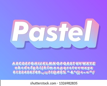 Strong bold font effect with pastel color shadow