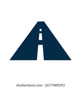 Diseño fuerte y audaz del logotipo de la carretera que simboliza estabilidad y confiabilidad