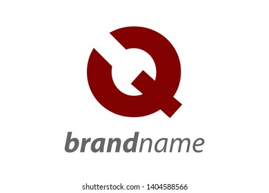 Strong and Bold logo design initial Q tool.