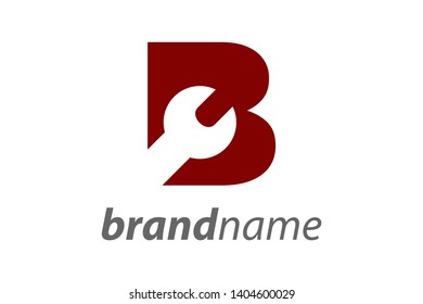 Strong and Bold logo design initial B tool.