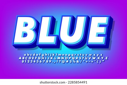 Strong bold modern font effect with high light and shadow. 3D modern alphabet design. Bright font style. Stylized of modern alphabet and number.