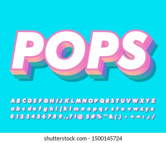 Strong bold pop art alphabet style