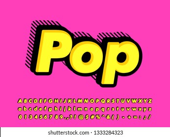 Strong bold pop art font effect