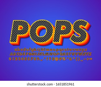 Strong bold pop art font effect