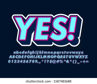 Strong bold pop art text effect for retro and pop flyer