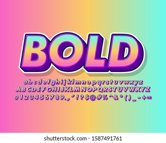 Strong Bold Pop Art Text Effect Stock Vector (Royalty Free) 1587491761 ...