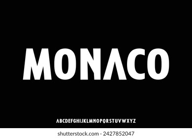 Strong bold sans serif alphabet display font vector illustration