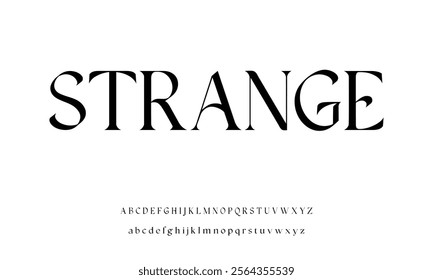Strong bold sans serif display font vector