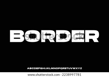 Strong bold sans serif display font vector