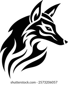 Strong and Bold Tribal Fox Tattoo
