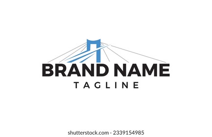 Strong bold and unique bridge builders logo design for constriction 