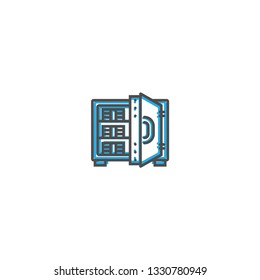 strong box icon line design. Business icon vector illustration design