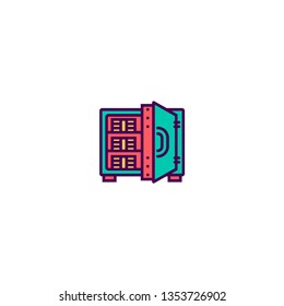 strong box icon line design. Business icon vector illustration