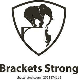 Strong brackets with elephant on
