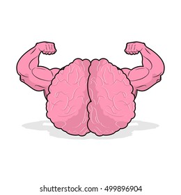 Strong brain athlete. powerful mind of athlete. Big Hands bodybuilding. potent marrow