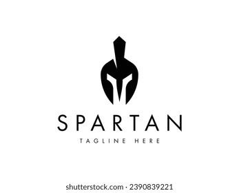 strong and brave spartan logo design