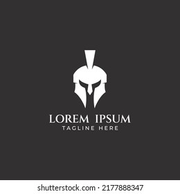 Strong and brave spartan or spartan war warrior helmet logo.Designed with vector illustration editing.