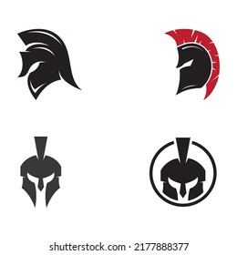 Strong and brave spartan or spartan war warrior helmet logo.Designed with vector illustration editing.