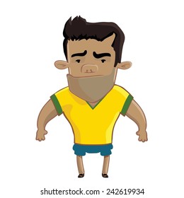 Strong brazilian soccer player