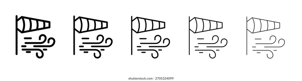 Diseño de icono de bandera de brisa fuerte, logotipo, App, interfaz de usuario. Ilustración vectorial, EPS