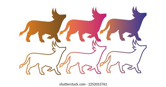 Plantilla de símbolo del icono del vector del logotipo de toro fuerte. Vector de logotipo de toros