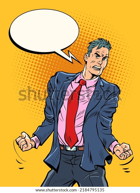 Strong Businessman Powerful Man Heroic Leader Stock Vector (Royalty ...