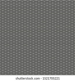 Strong canvas texture with thick white and black thread. Resistant fabric. Knit. Cover. Upholstery. Decorative textured background. Vector illustration.