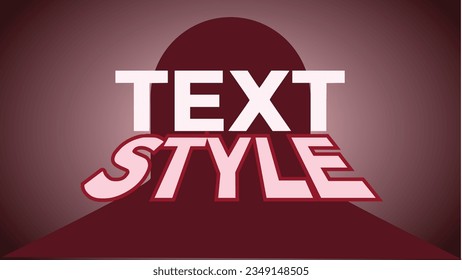 Strong cartoon outline effect on text style