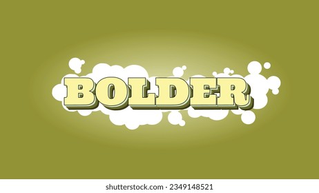 Strong cartoon outline effect on bolder word