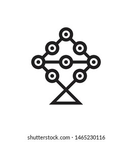strong chain connected circle dots logo vector