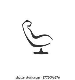 vector de icono de silla fuerte